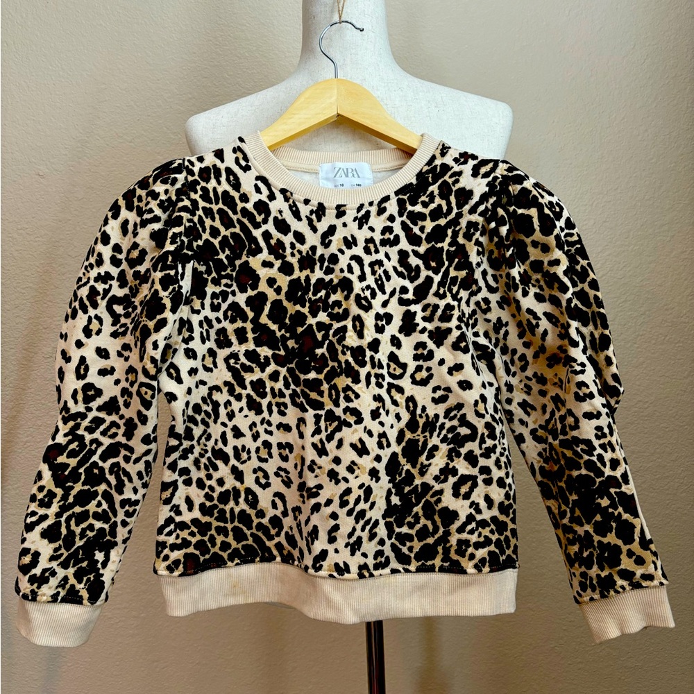 ZARA Girls Leopard print sweater